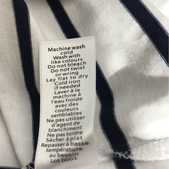 2for$20 Jacob Blue and White Stripes Short Sleeve Large - Picture 6 of 7